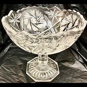 2/$30 ❄️Vintage Pinwheel Crystal Pedestal Dish